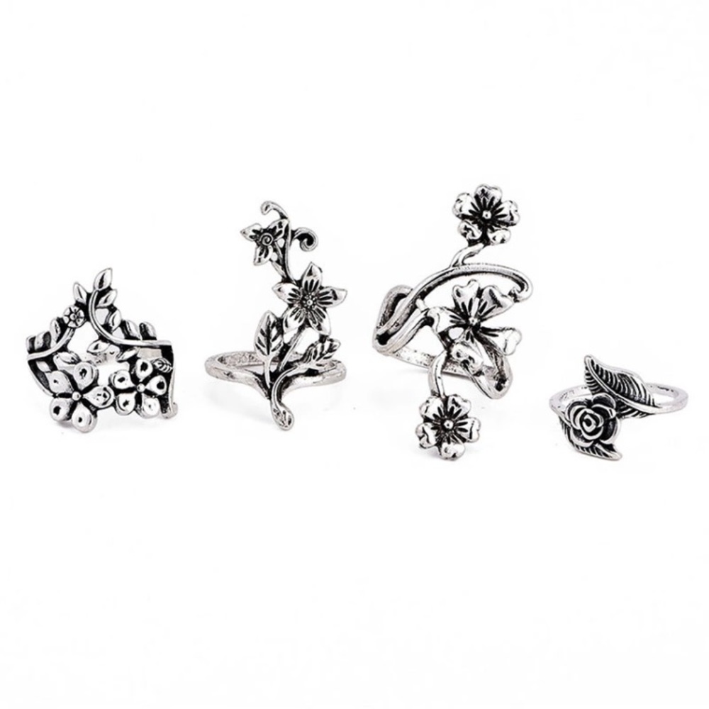 New Silver Floral Ring Set - Picture 5 of 5